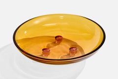 Italienische Designerin, Schale, Glas, Italien, 1970er Jahre