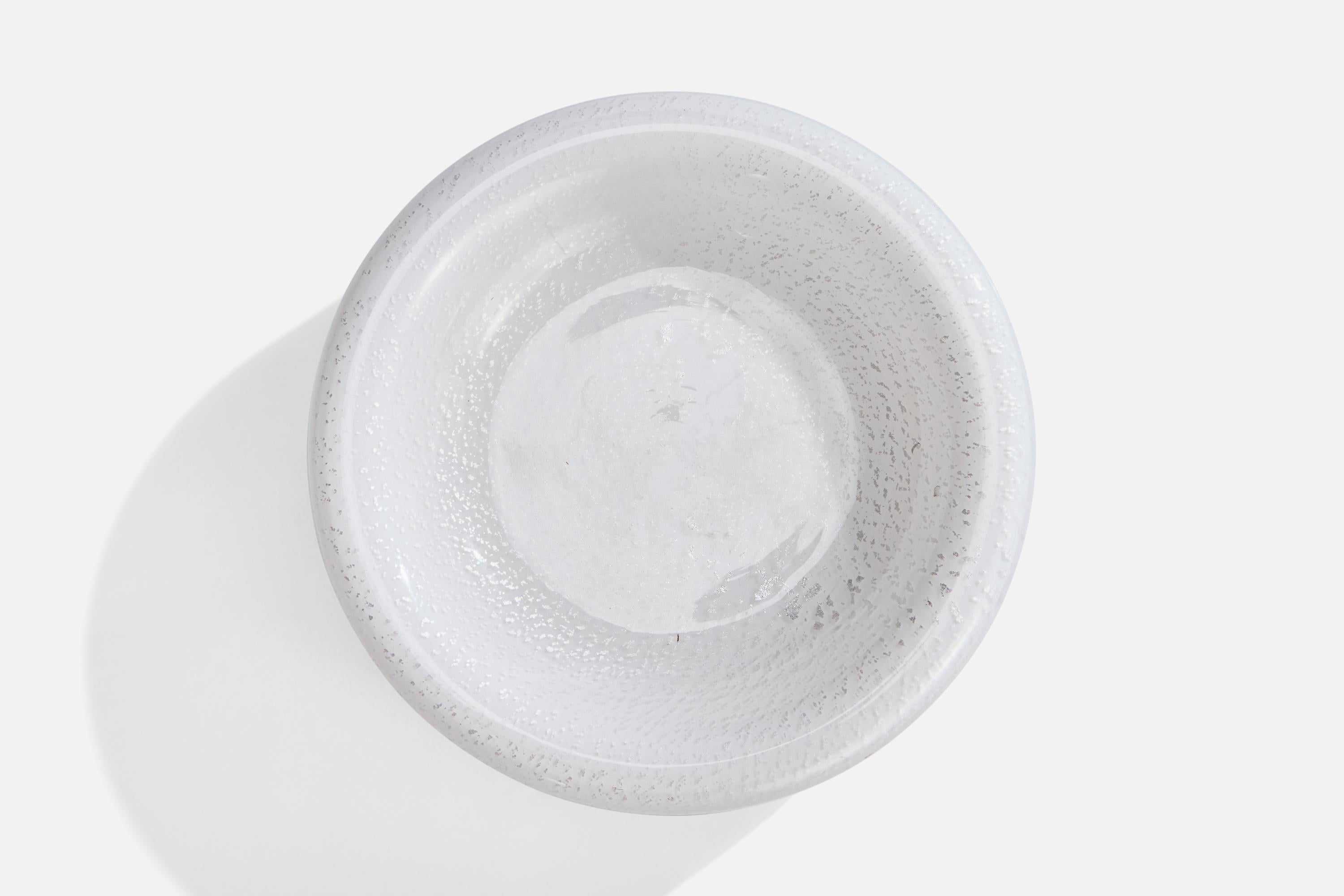 Mid-Century Modern Italian Designer, Dish, Glass, Italy, 1970s For Sale