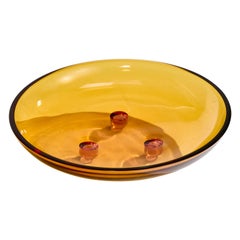 Italian Designer, Dish, Glass, Italy, 1970s