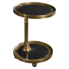 Italian Designer, End Table, Brass, Acrylic, Italy, 1960s