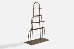 Italian Designer, Etagere, Chrome-Plated Metal, Glass, Italy, 1940s