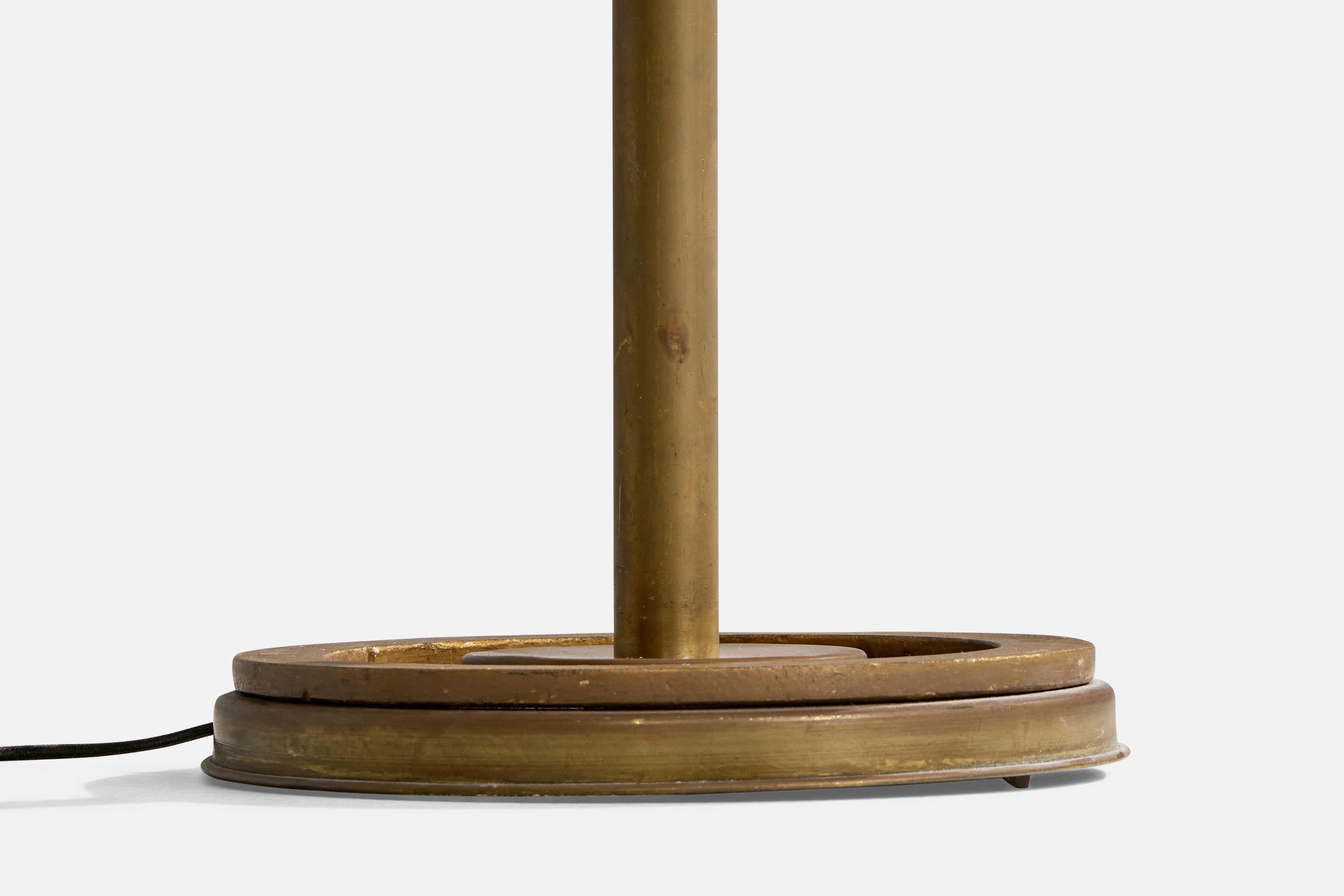Italian Designer, Floor Lamp, Brass, Italy, 1950s For Sale 5