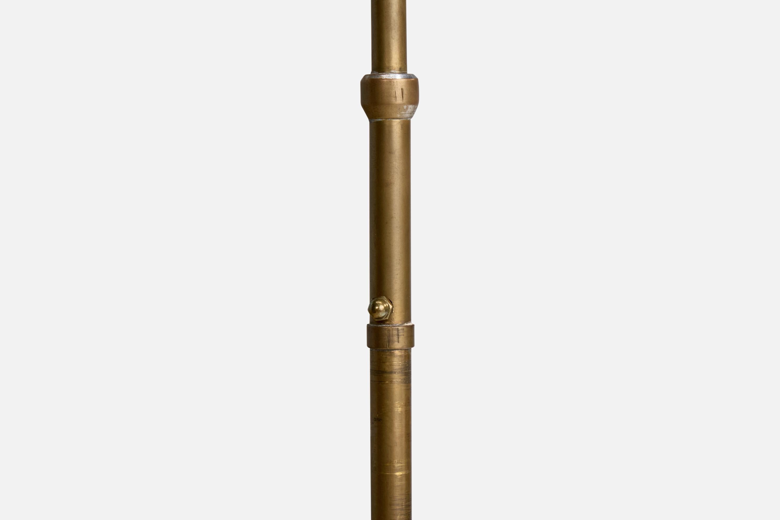 Italian Designer, Floor Lamp, Brass, Italy, 1950s For Sale 2