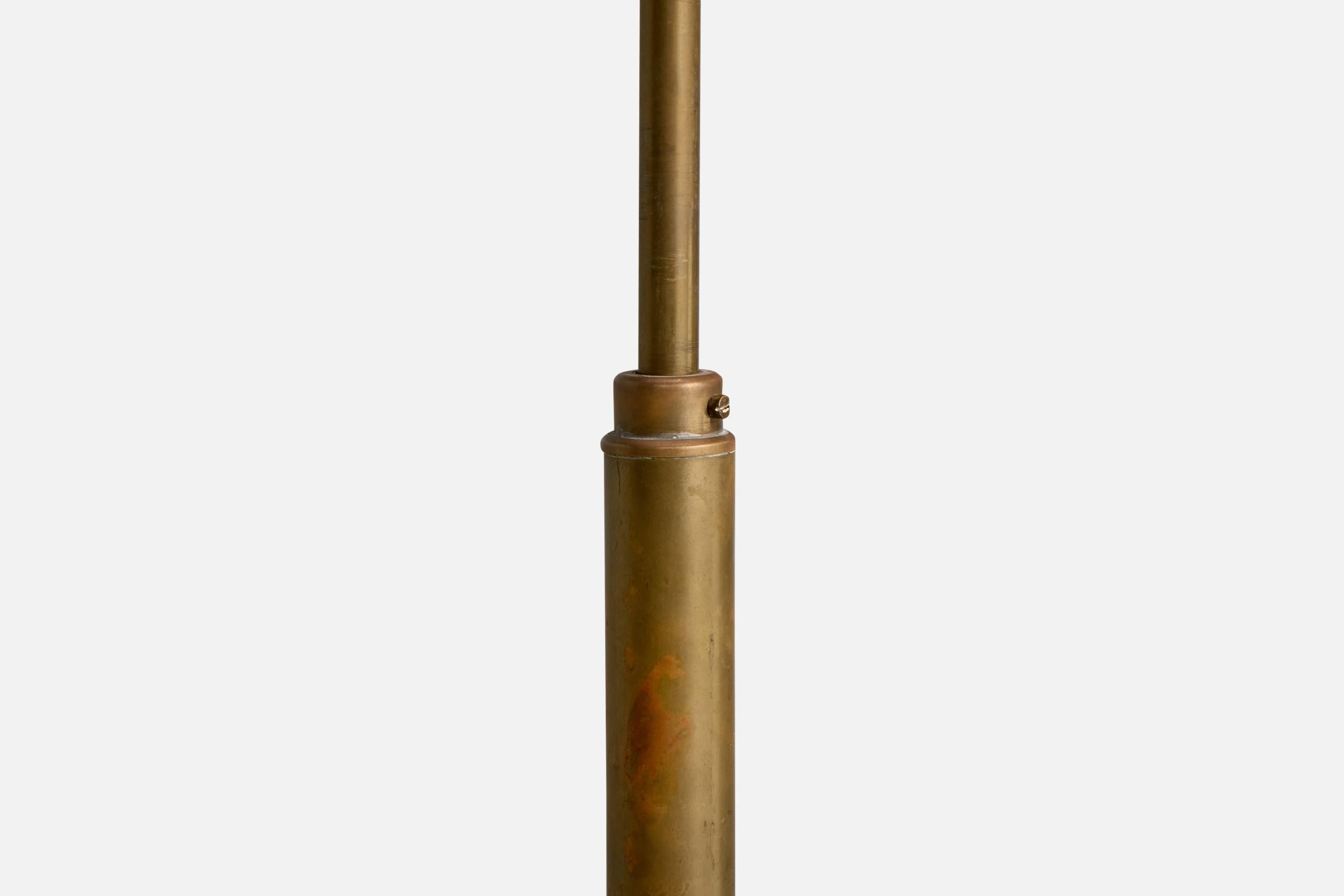 Italian Designer, Floor Lamp, Brass, Italy, 1950s For Sale 3