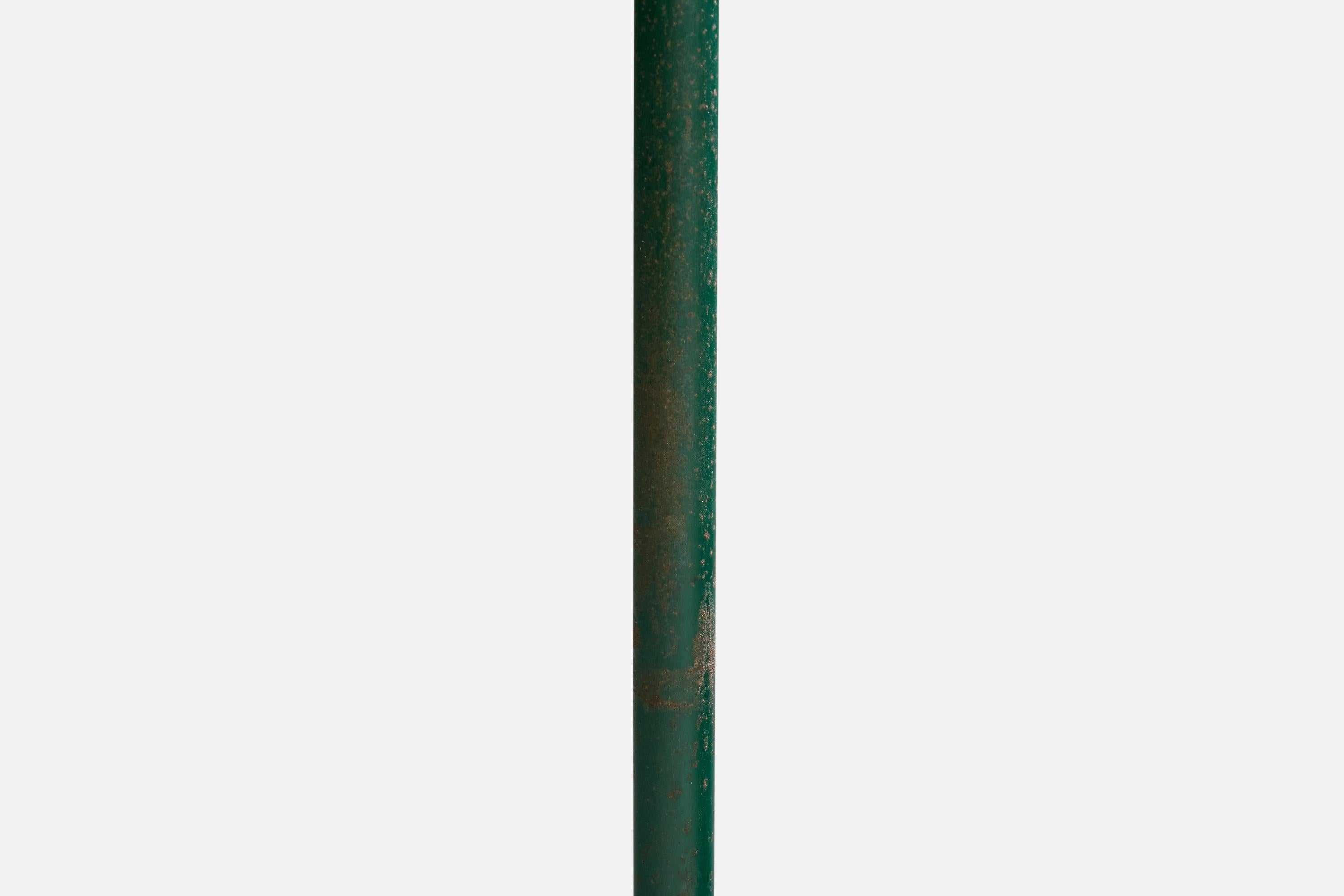 Italian Designer, Floor Lamp, Brass, Vinyl, Marble, Resin, Italy, 1950s For Sale 4
