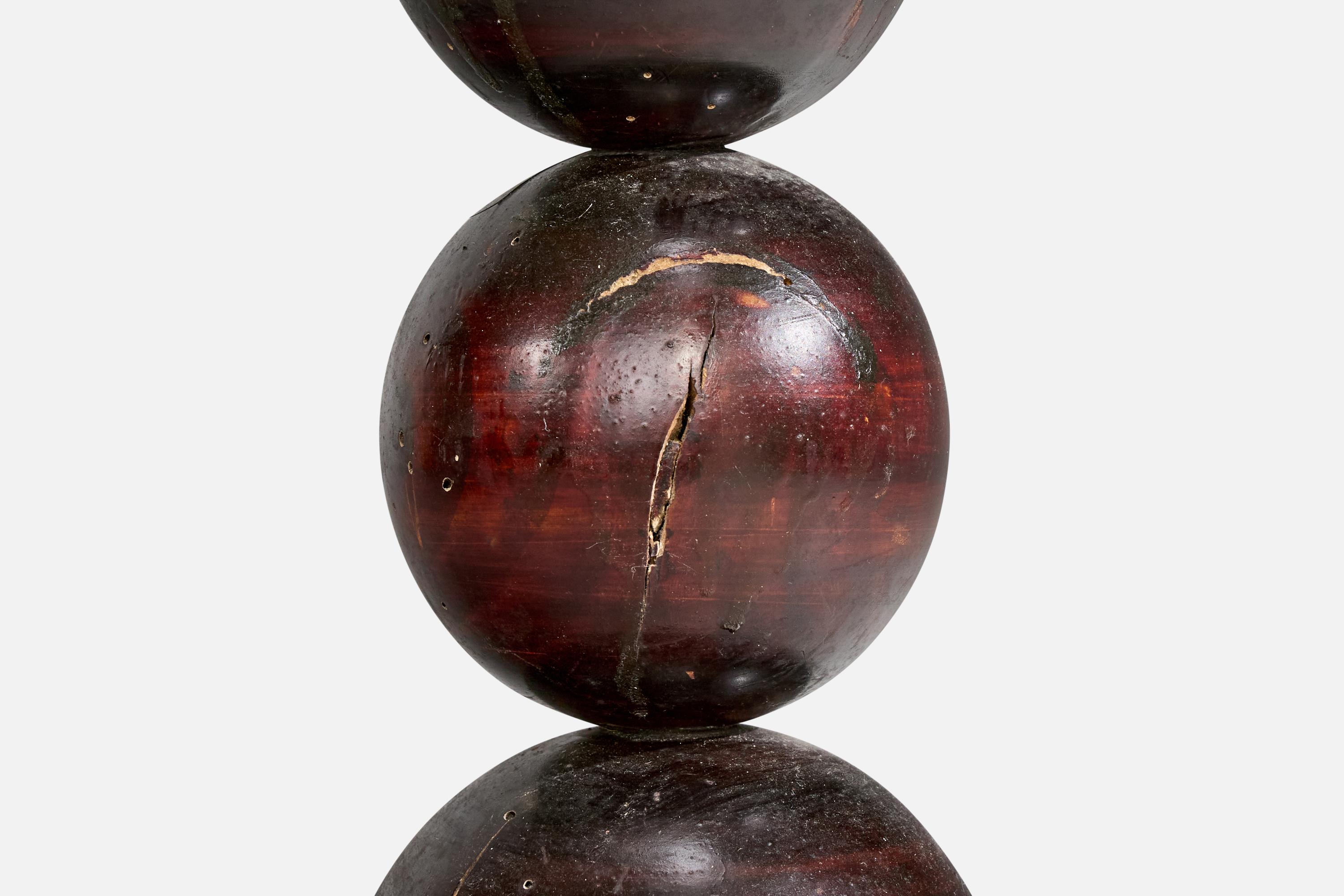 Italian Designer, Floor Lamp, Brass, Wood, Parchment, Italy, 1930s For Sale 6