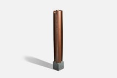 Italienische Designerin, Stehlampe, Kupfer, Aluminium, Italien, 1980er Jahre