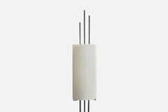 Italian Designer, Floor Lamp, Glass, Metal, Brass, Marble, Italy, 1950s