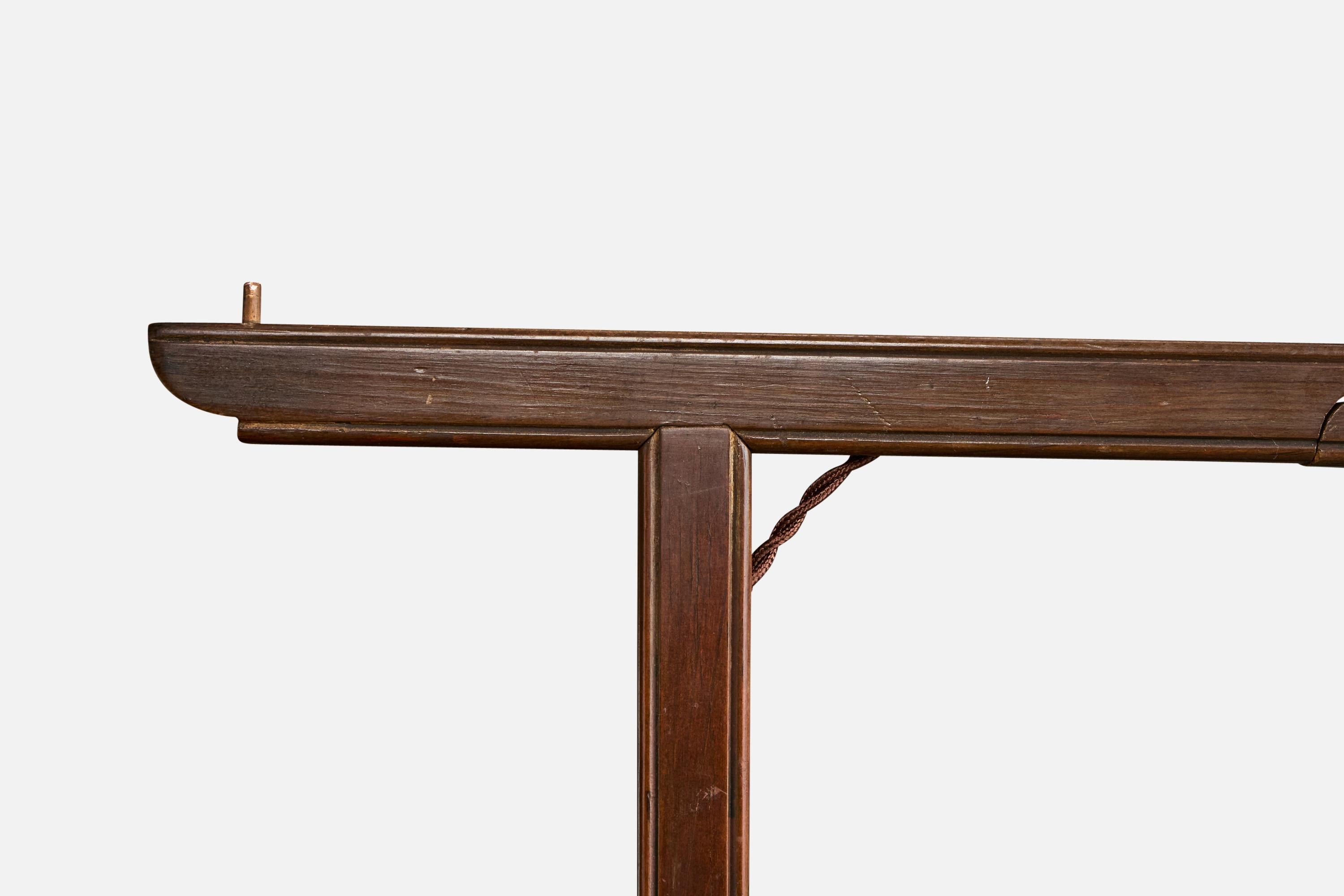 Lampada da terra di design italiano, Wood, Fabrice, Ottone, Italia, anni '40 in vendita 6