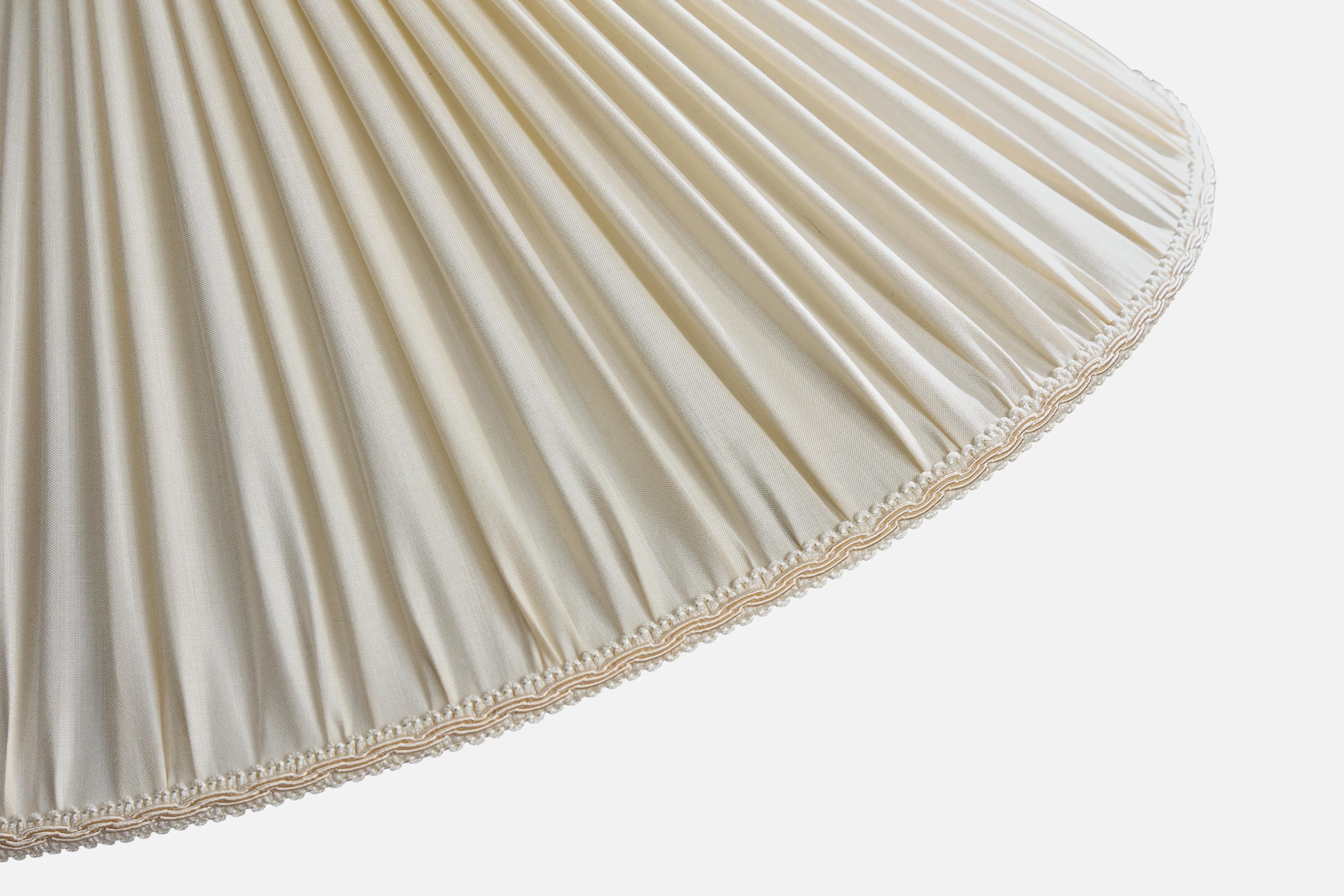 Metà XX secolo Lampada da terra di design italiano, Wood, Fabrice, Ottone, Italia, anni '40 in vendita