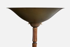 Designer italiano, lampada da terra, legno, metallo, Italia, anni ’40