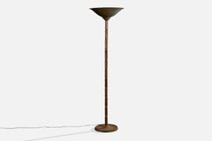 Designer italiano, lampada da terra, legno, metallo, Italia, anni ’40