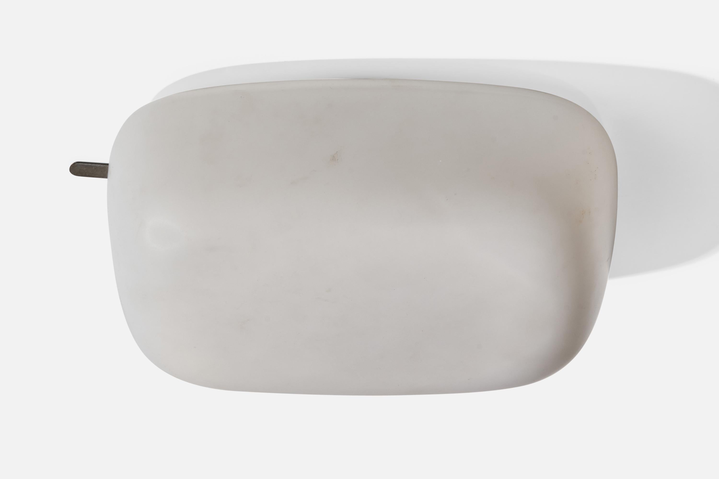 italien Design/One, affleurant, verre, métal, Italie, années 1960 en vente