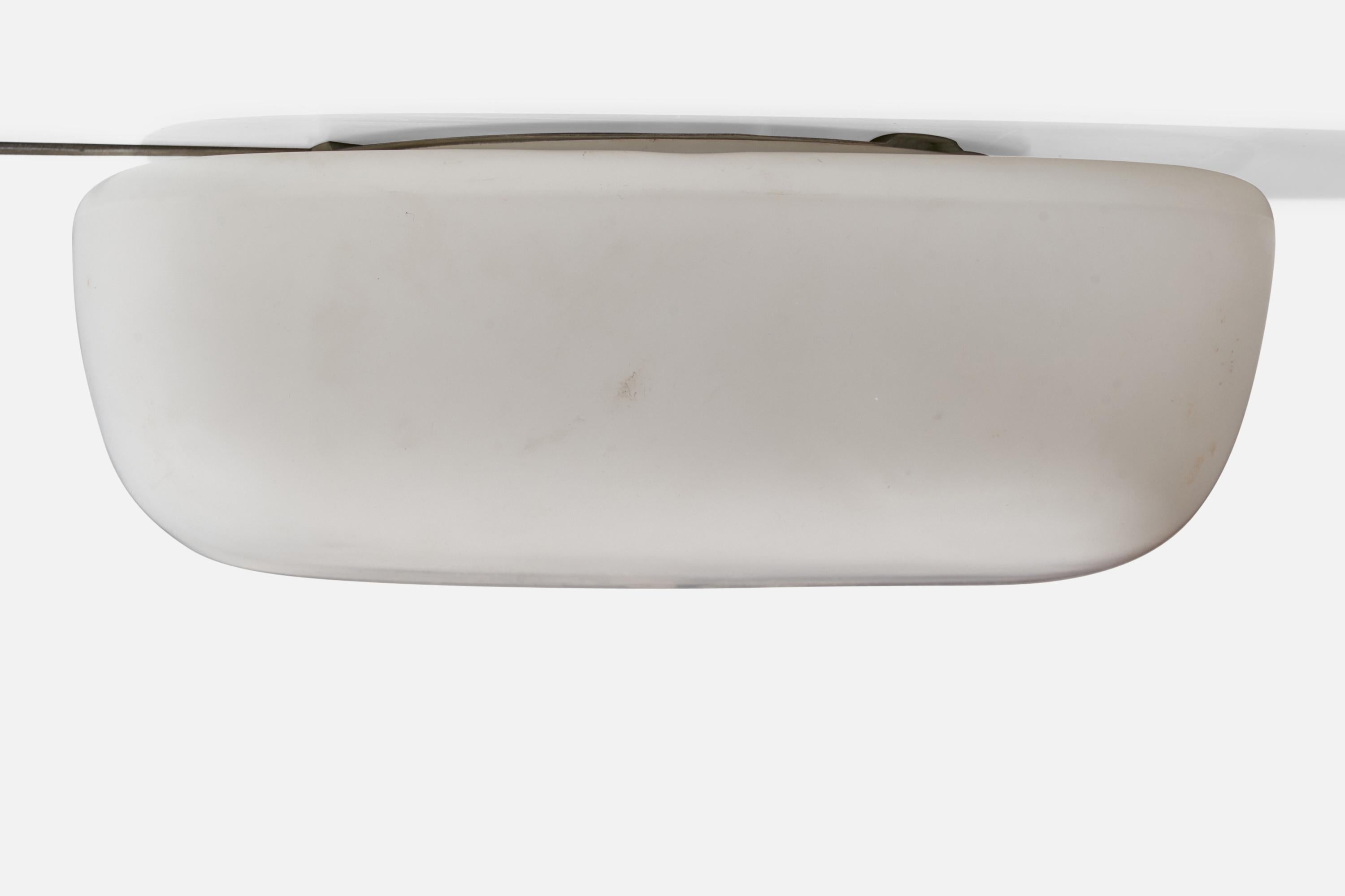 Milieu du XXe siècle Design/One, affleurant, verre, métal, Italie, années 1960 en vente