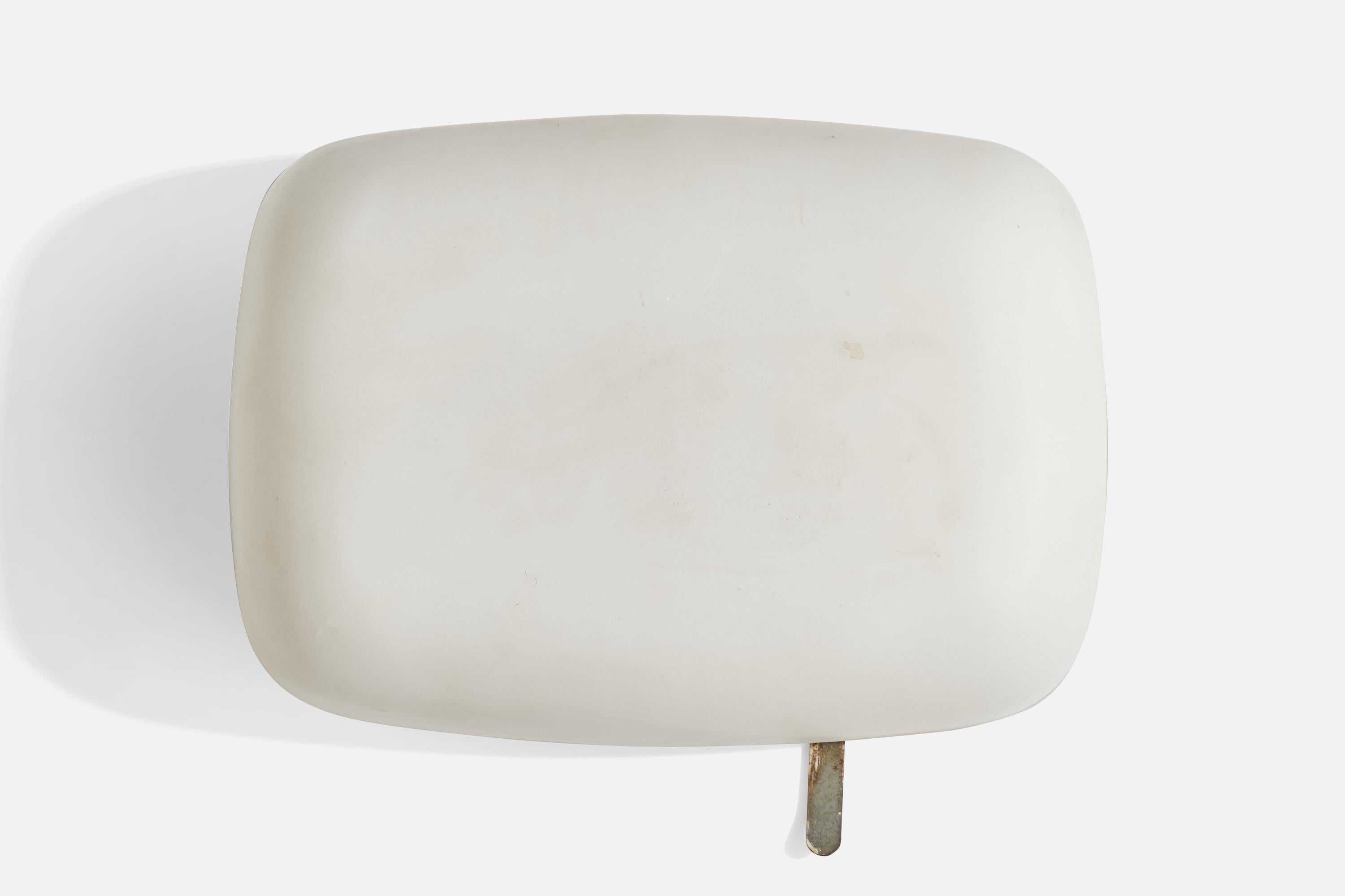 Metallo Designer italiano, montature da incasso, vetro, metallo, Italia, anni '60 in vendita