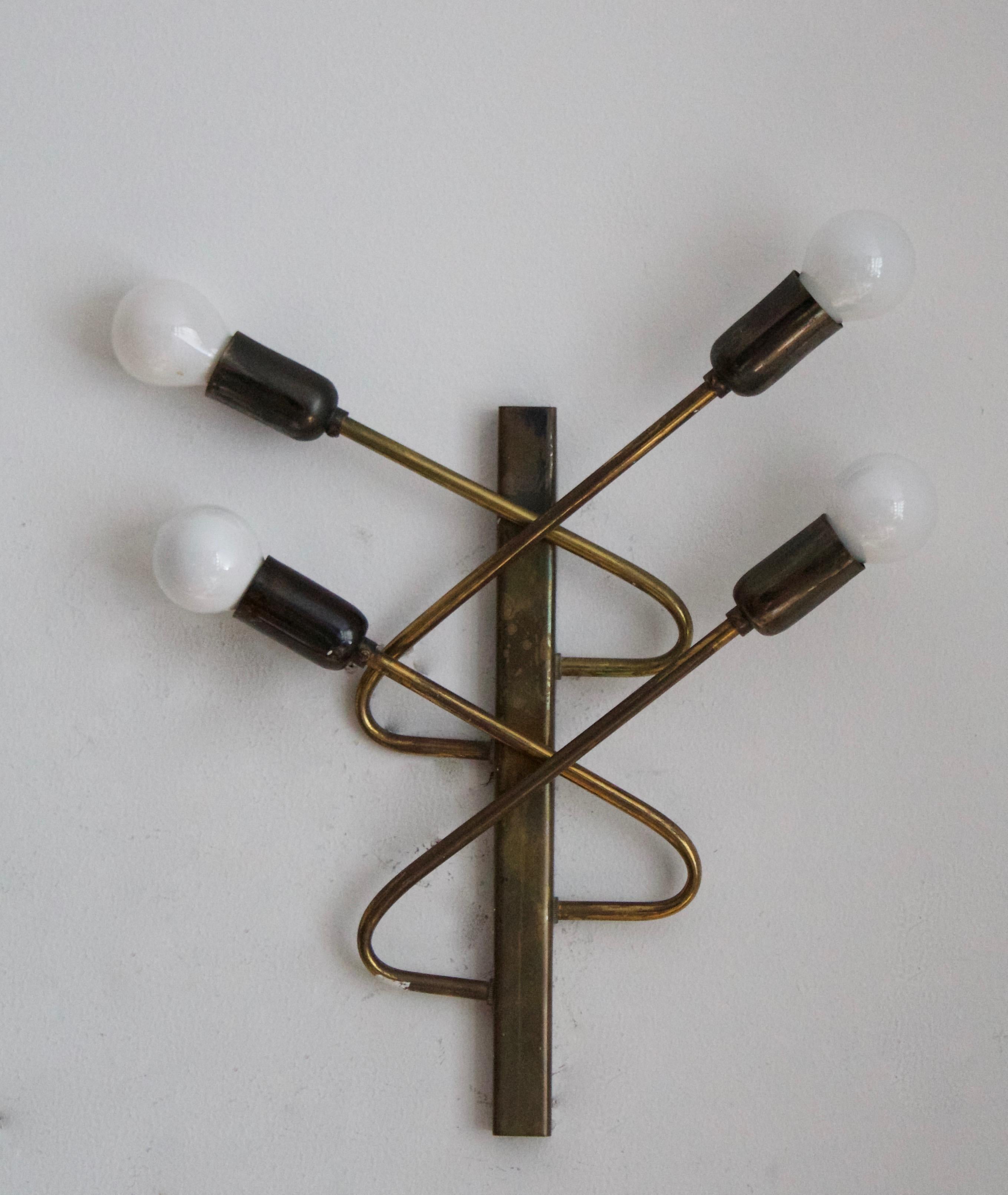 A pair of wall light / scones. Designed and produced in Italy, 1940s-1950s

Other designers of the period include Paavo Tynell, Jean Royère, Hans Bergström, Hans-Agne Jakobsson, and Kaare Klint.