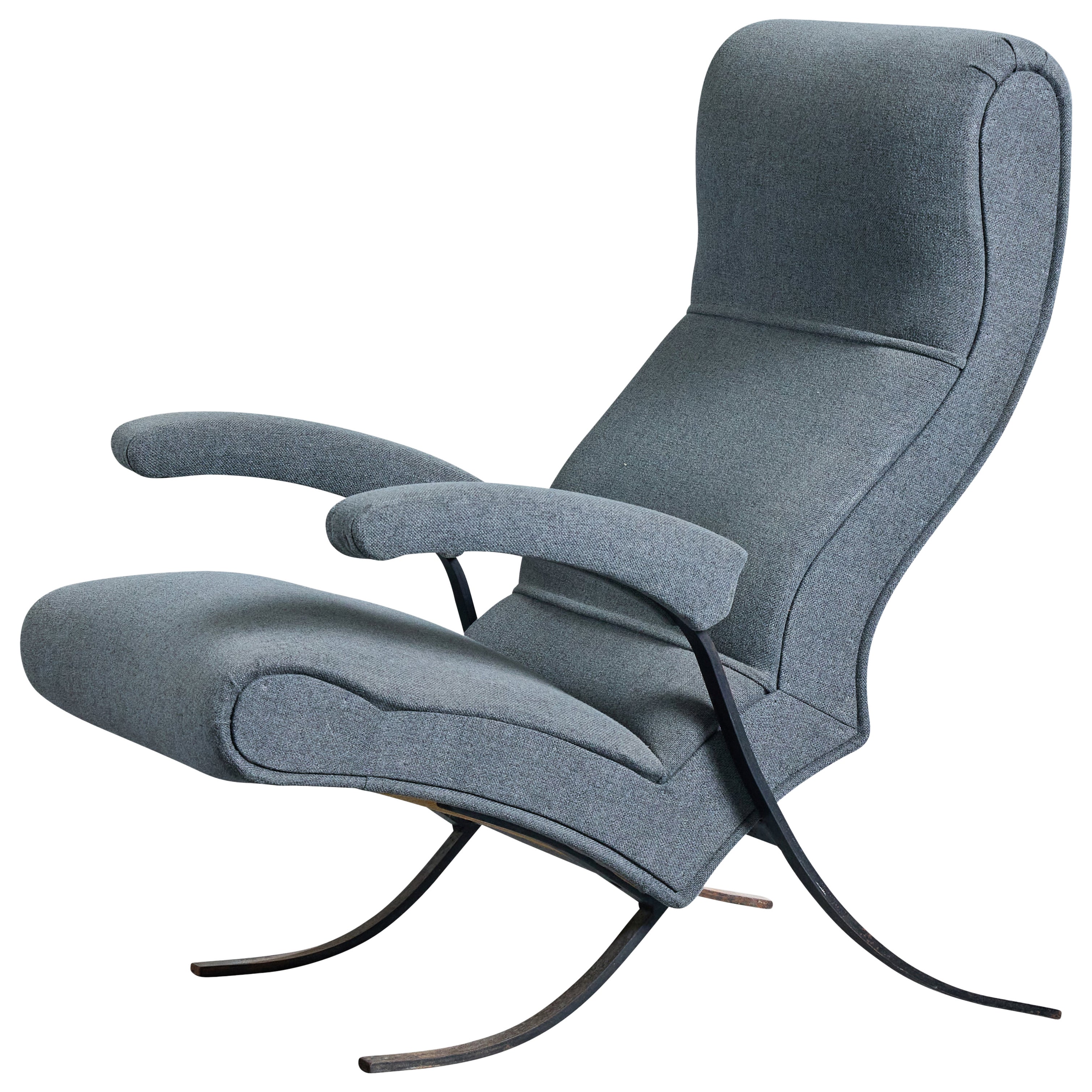 Designer italiano, poltrona, tessuto, ferro, Italia, anni ’60 in vendita