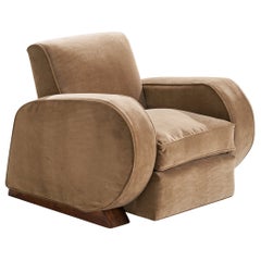 Designer italien, chaise longue, Italie, velours, pin, Italie, années 1930