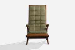 Sedia da salotto di design italiano, Wood, Vinile, Italia, anni '1960