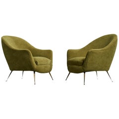 Designer italiano, Sedie da salotto, Fabrice, Ottone, Italia, anni '1950