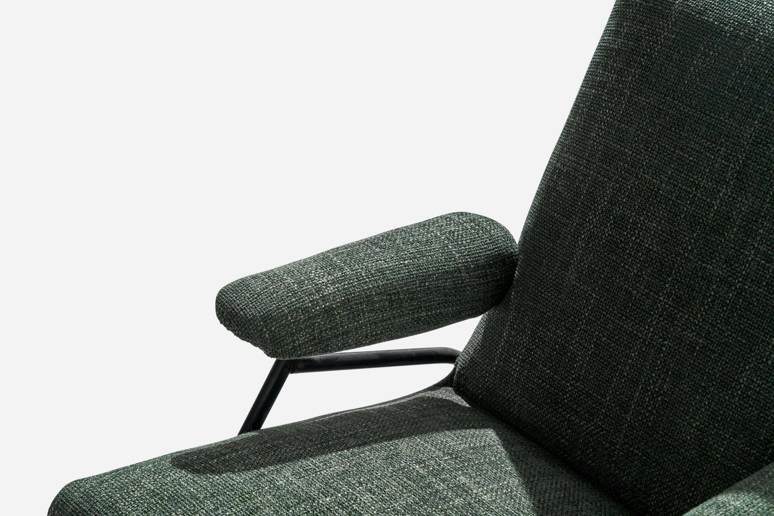 Designer italien, chaises longues, fer, tissu, Italie, années 1950 Bon état - En vente à High Point, NC