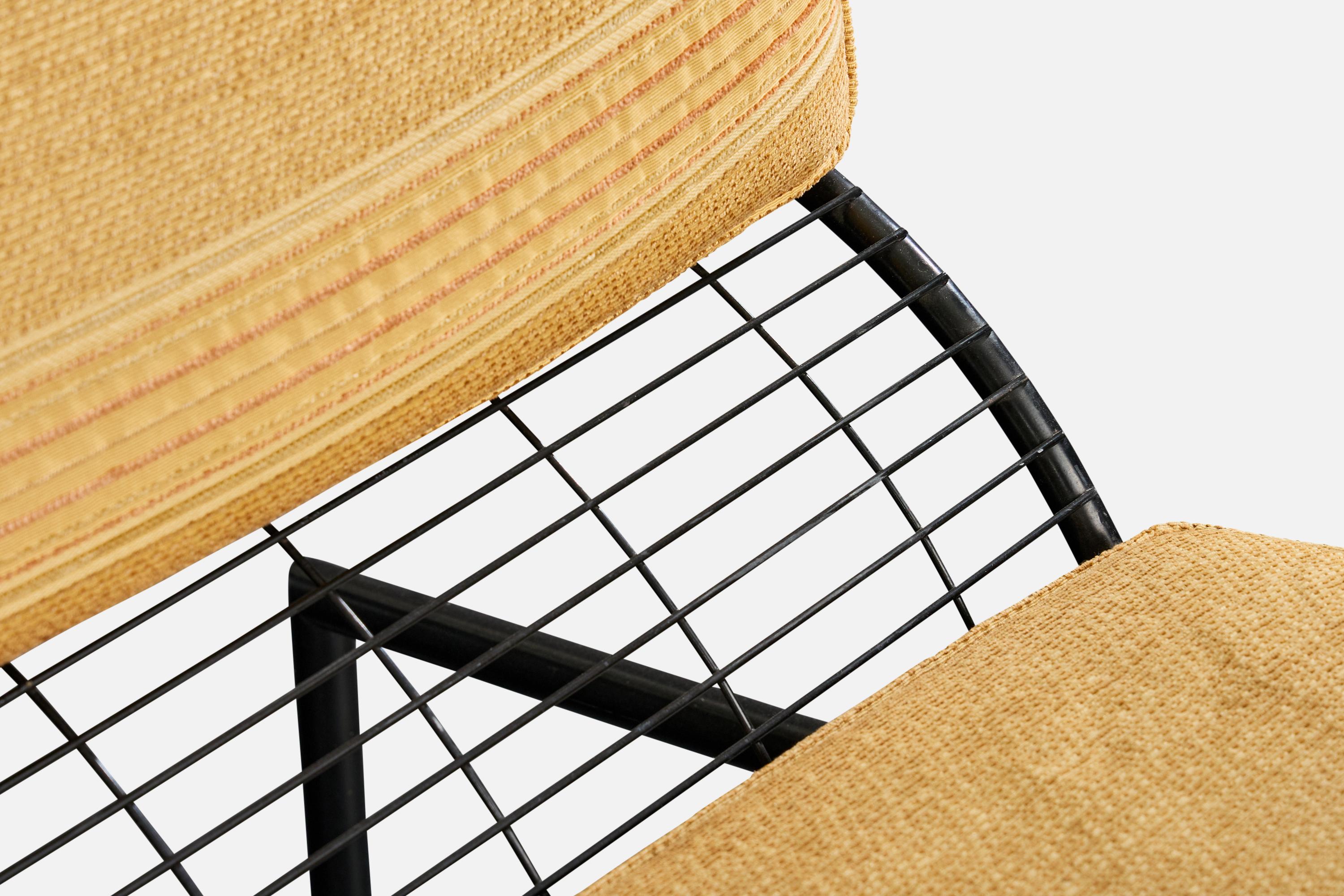 Italienischer Designer, Lounge-Stühle, Metall, Stoff, Italien, 1960er Jahre im Angebot 5