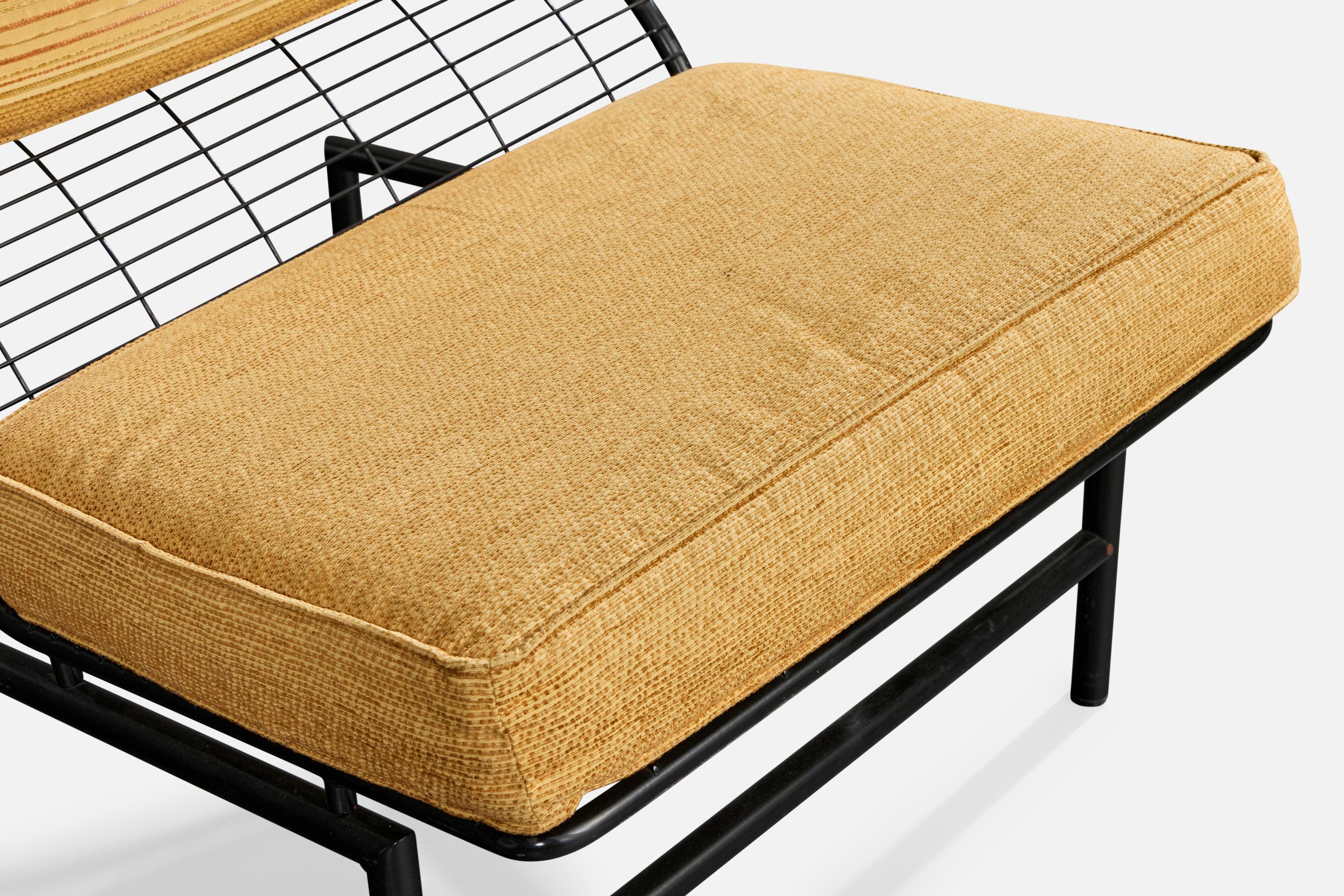 Italienischer Designer, Lounge-Stühle, Metall, Stoff, Italien, 1960er Jahre im Angebot 6