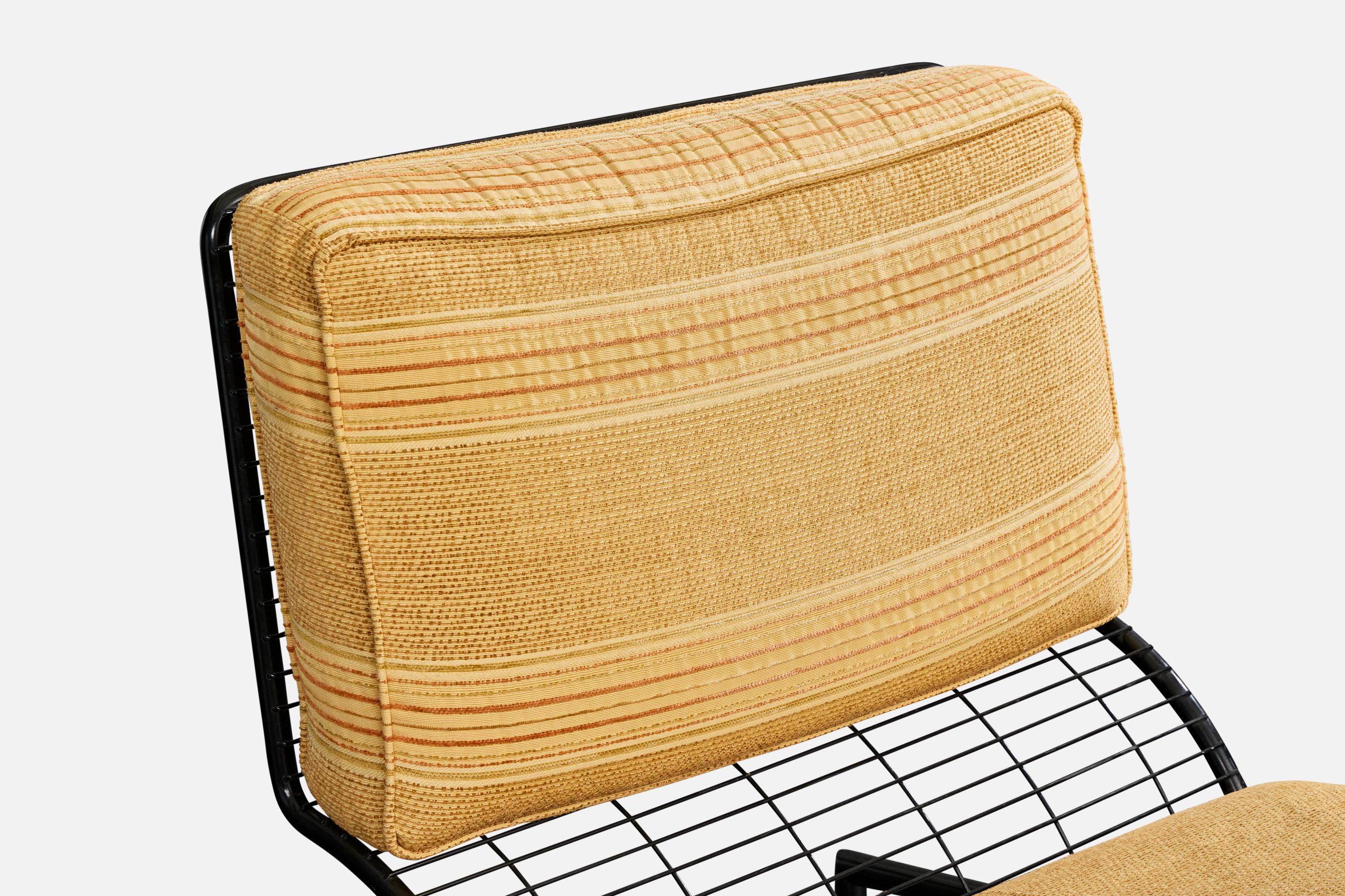 Italienischer Designer, Lounge-Stühle, Metall, Stoff, Italien, 1960er Jahre im Angebot 4