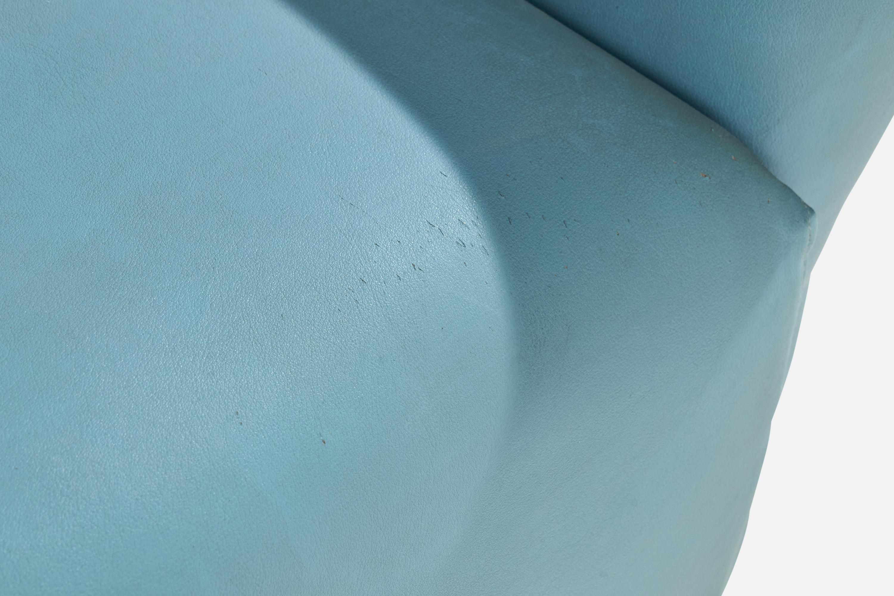 Designer italien, chaises longues, Wood, Vinyl, Italie, années 1950 en vente 3