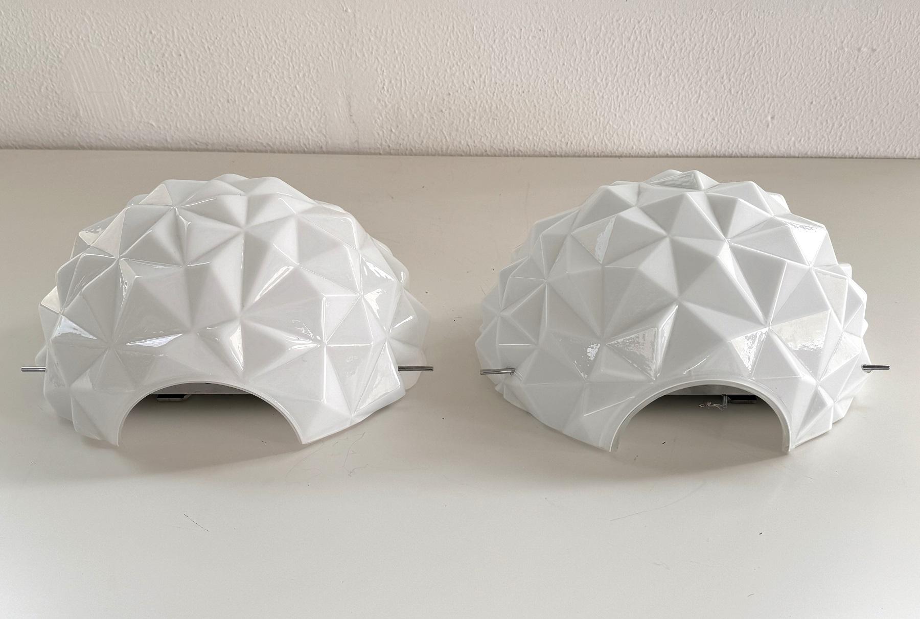 Italian Designer Murano Glass Wall Sconces in Modern Geometric Shape, 1990 For Sale 6