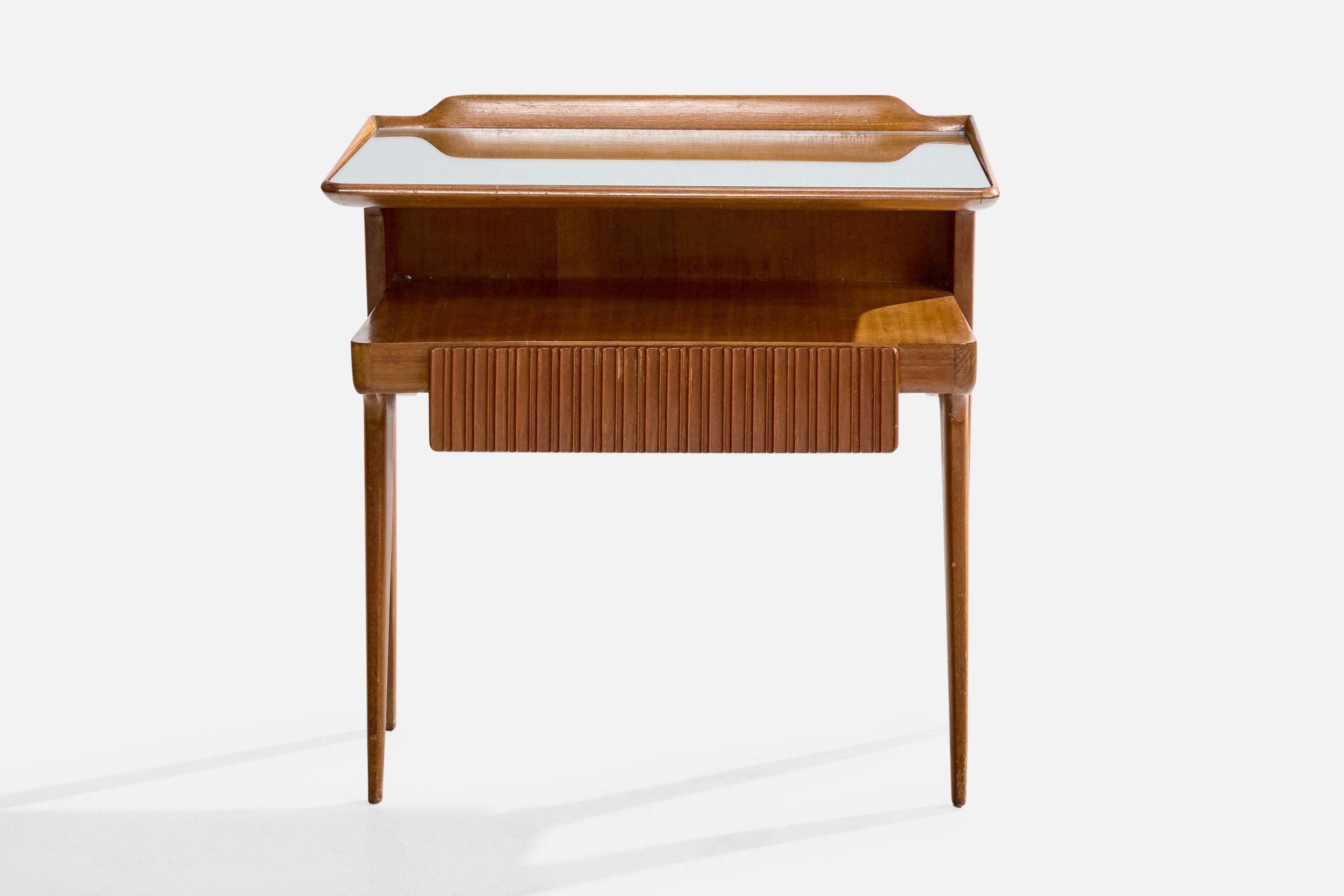 Designer italiano, Comodini, Legno, Specchio, Italia, anni '50 In condizioni buone in vendita a High Point, NC