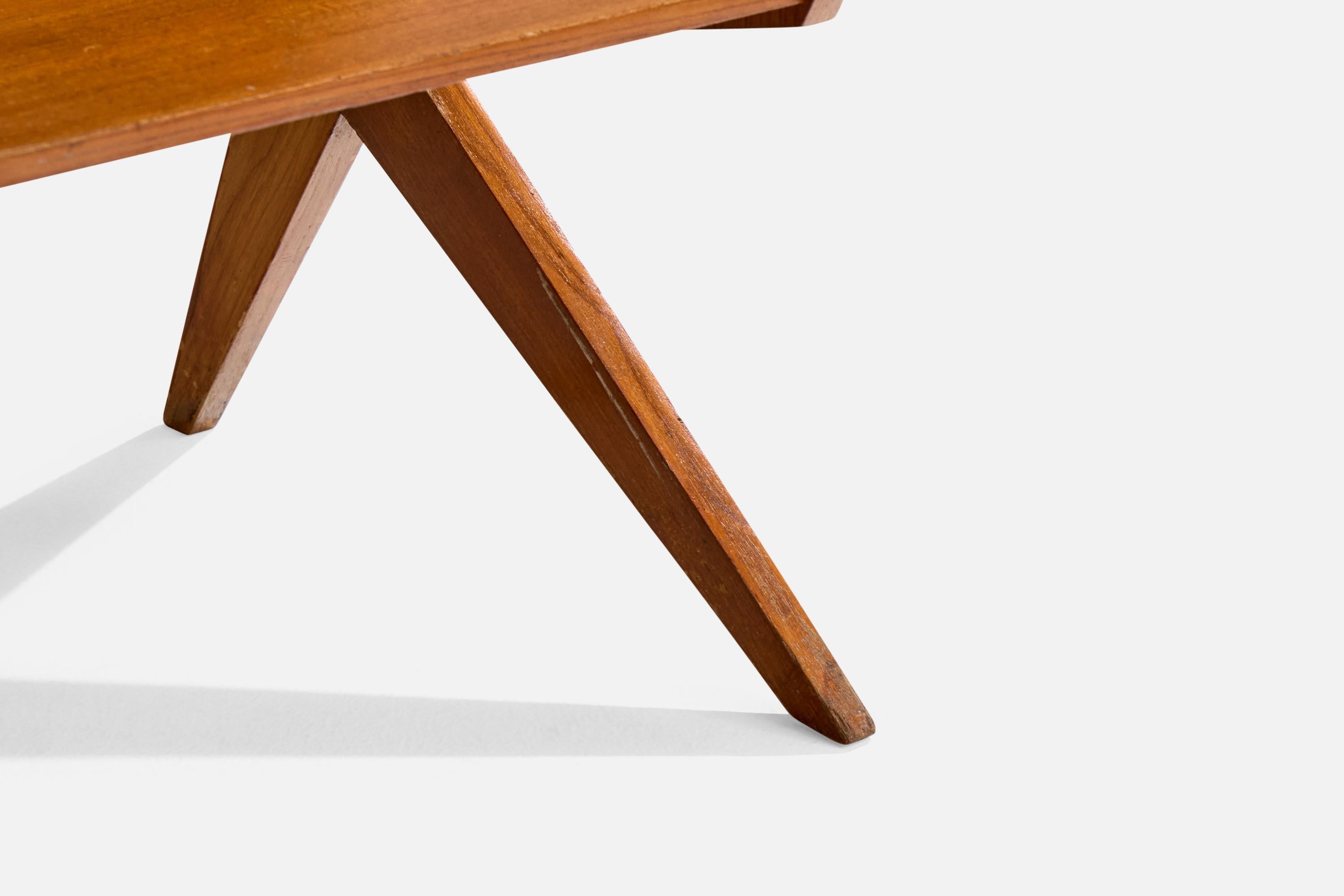 Designer italien, tables de nuit, teck, formica, Italie, années 1950 en vente 5