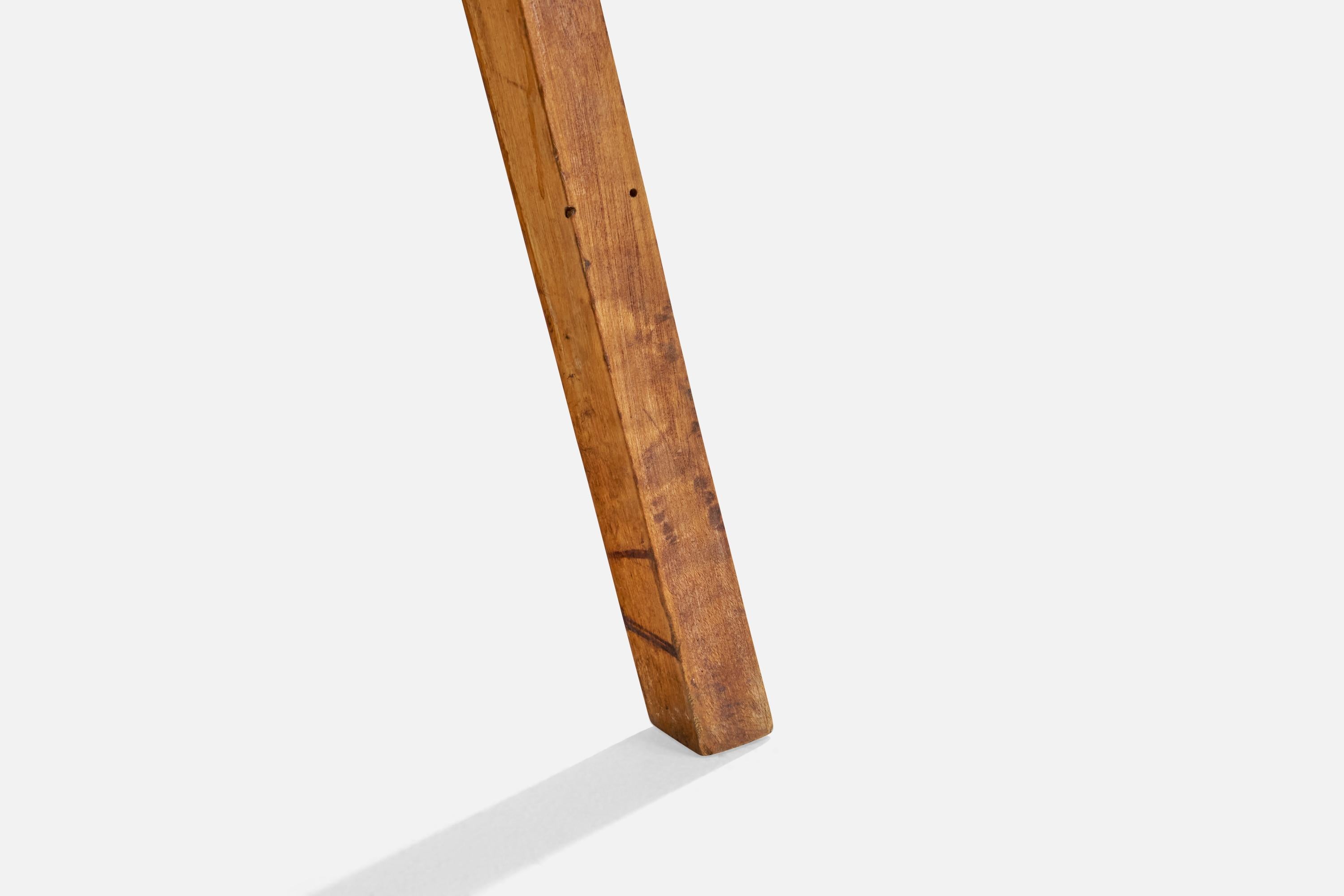 Designer italien, tables de nuit, bois, verre, Italie, années 1940 en vente 6