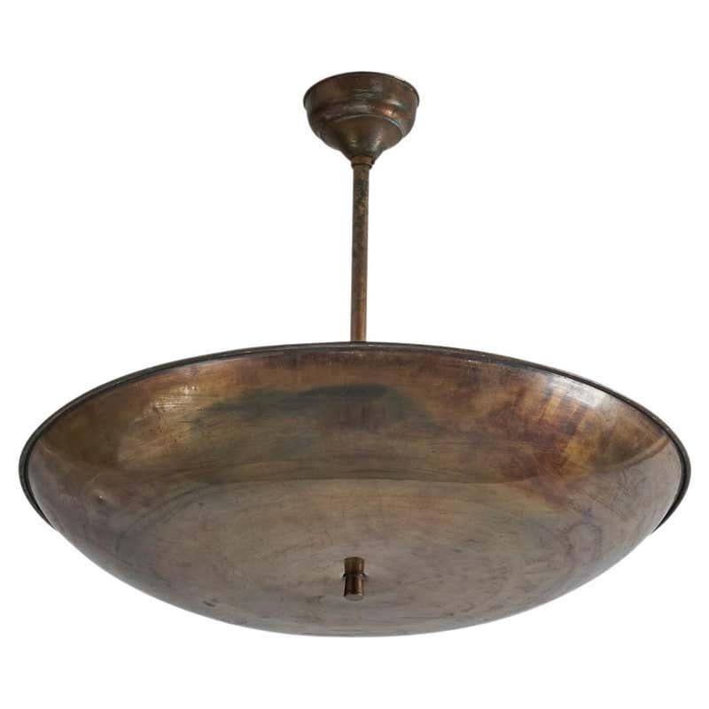 Italian Designer, Pendant, Copper, Italy, 1940s at 1stDibs