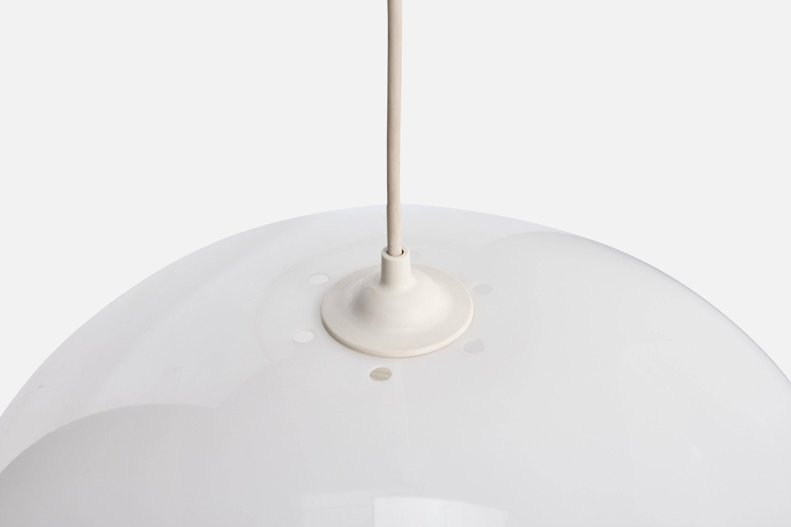 Fine XX secolo Designer italiano, lampada a sospensione, acrilico, Italia, anni '70 in vendita