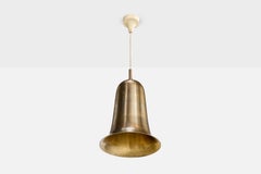 Italian Designer, Pendant Light, Brass, France, 1950s