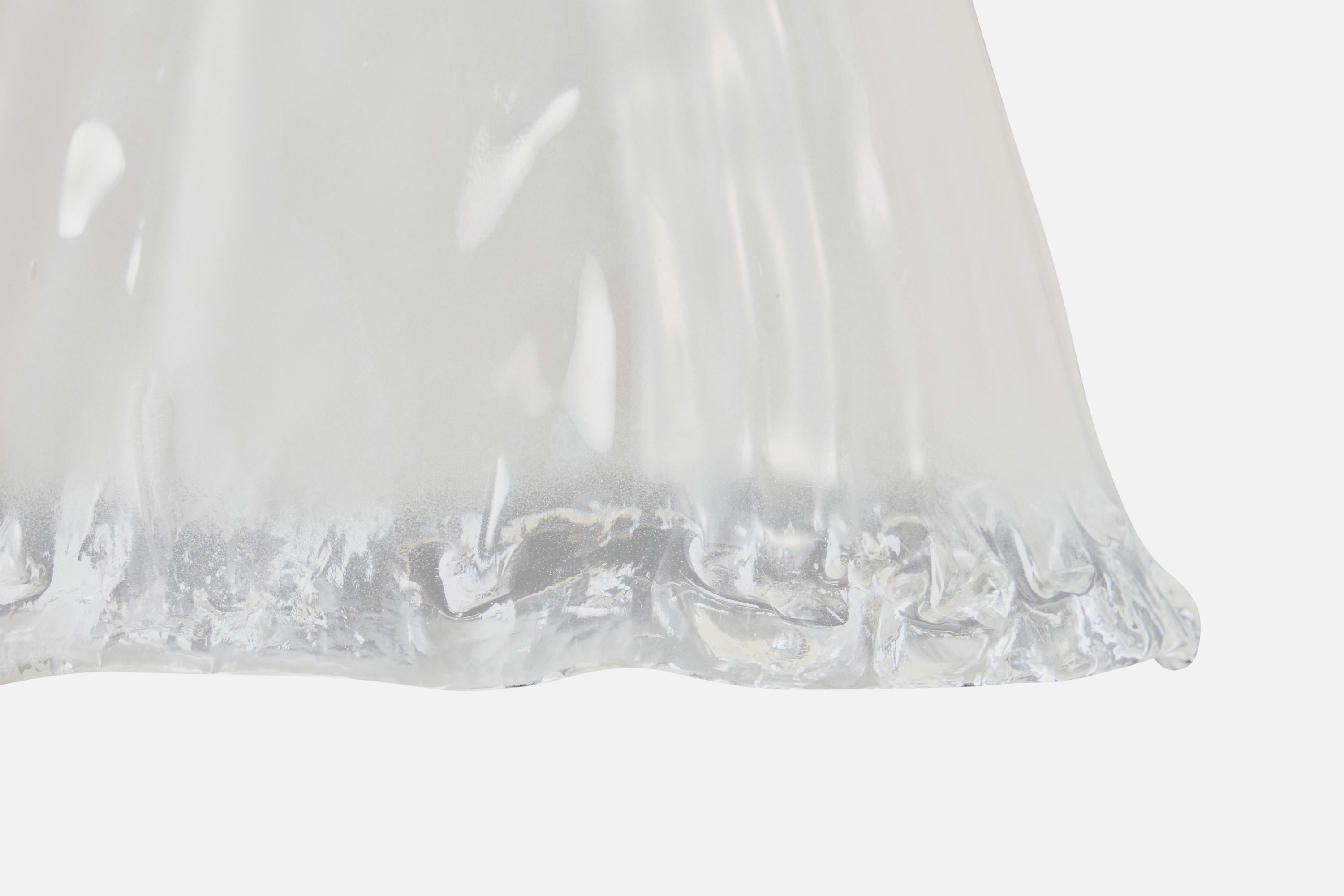 Laiton Lampe à suspension italienne, laiton, verre, Italie, années 1990 en vente