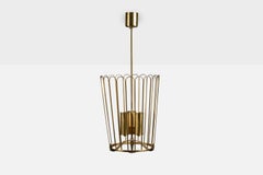 Designer italiano, Lampada a sospensione, Ottone, Italia, anni '1970