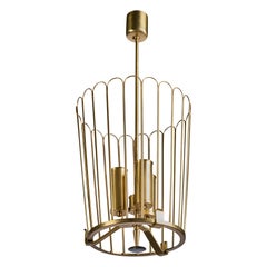 Designer italiano, Lampada a sospensione, Ottone, Italia, anni '1970