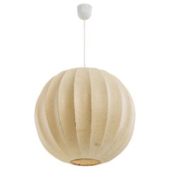 Designer italiano, lampada a sospensione, tessuto, resina, Italia, anni '60