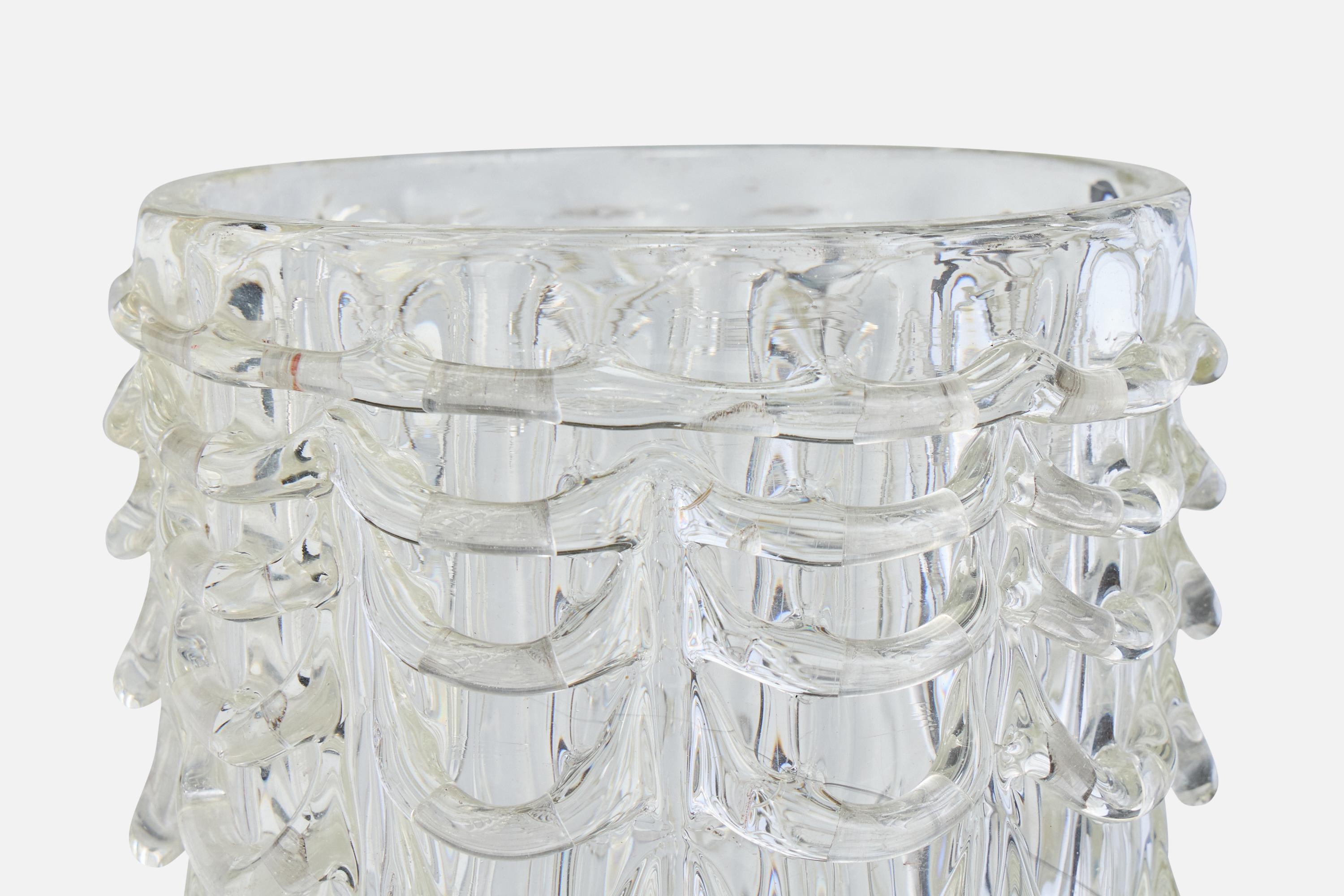 Ottone Designer italiano, lampada a sospensione, vetro, ottone, Italia, anni '40 in vendita