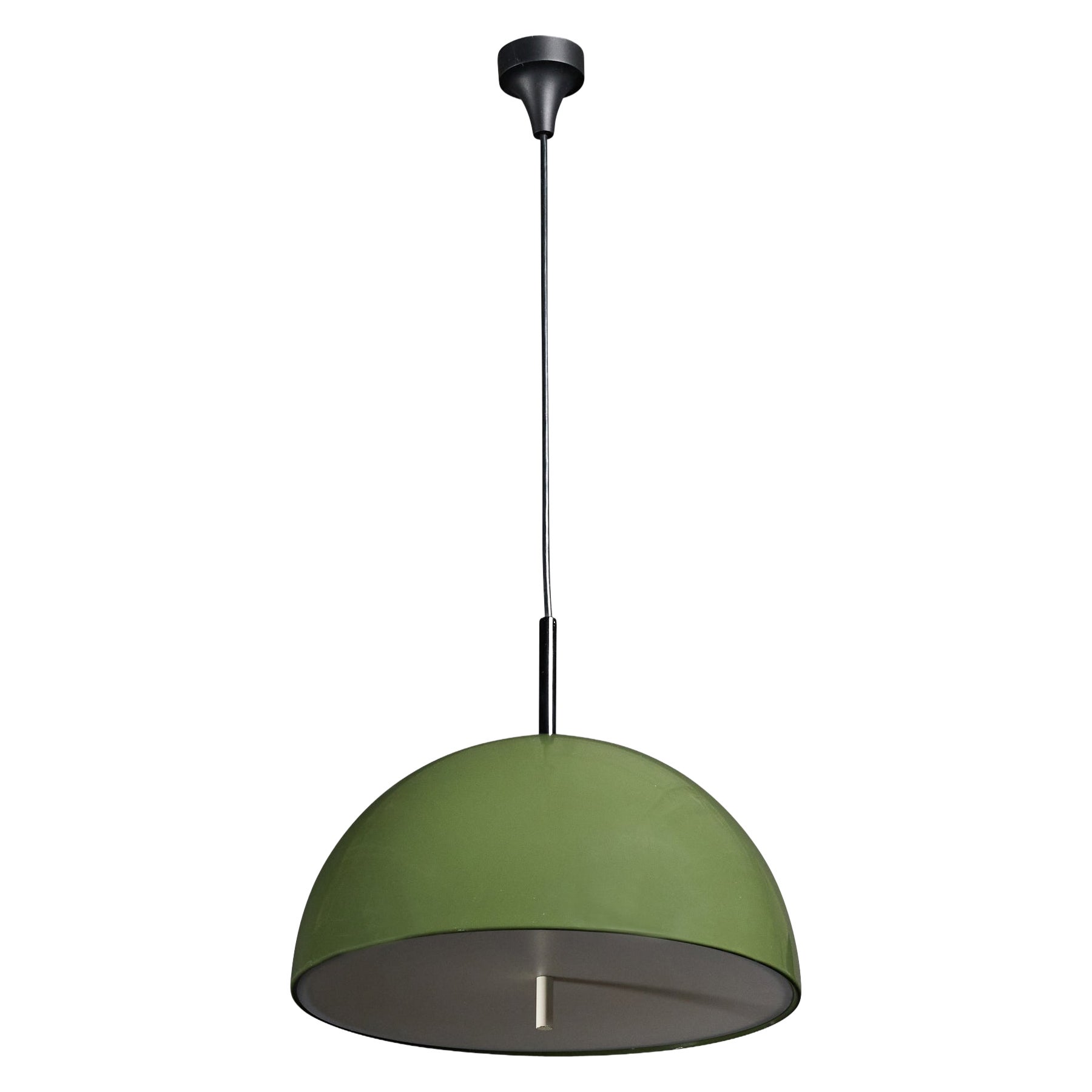 Diseñador italiano, lámpara colgante, metal, acrílico, Italia, década de los 70 en venta