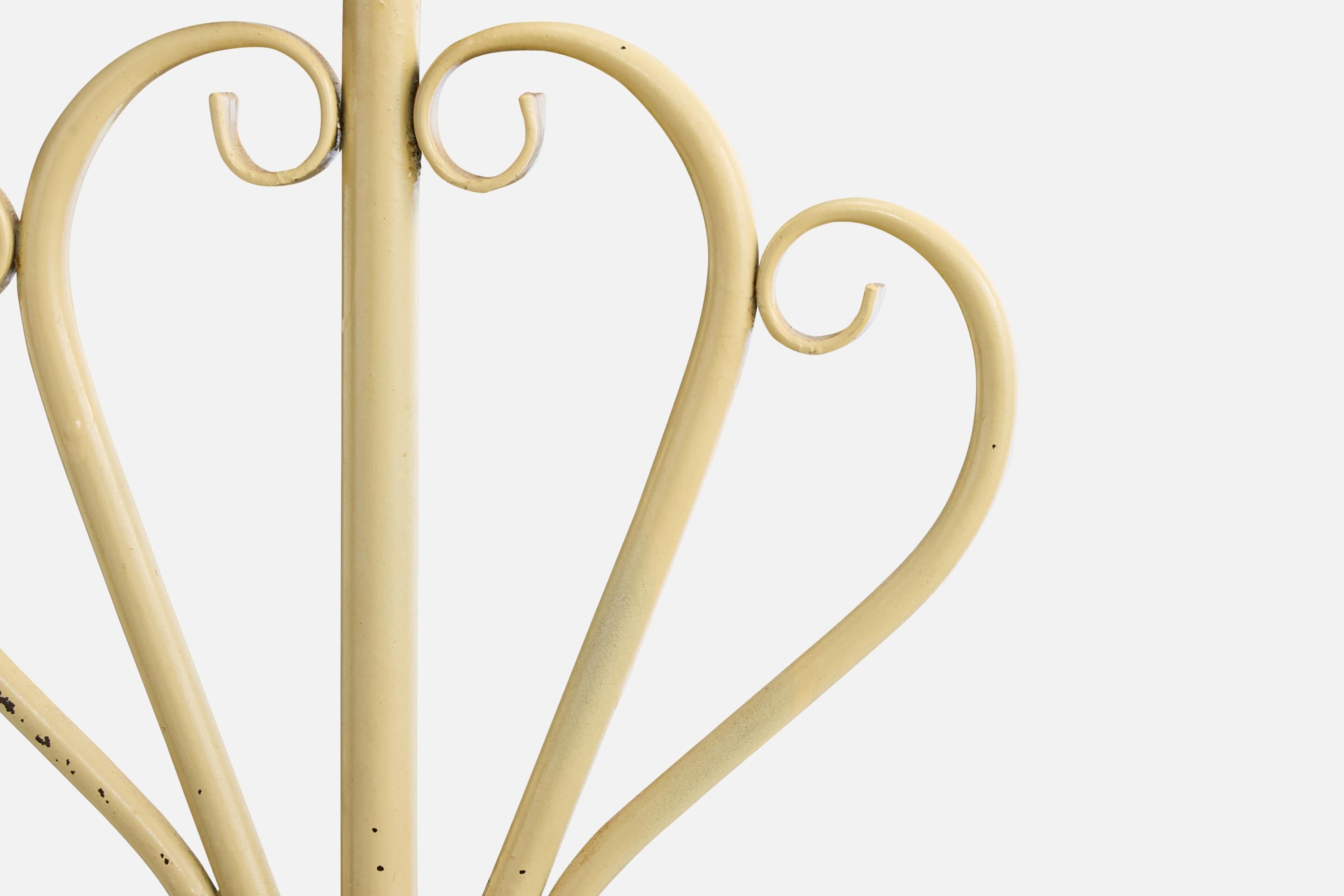 Italienischer Designer, Pendelleuchte, Metall, Glas, Italien, 1940er Jahre im Angebot 2