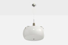 Italian Designer, Pendant Light, Metal, Perspex, Italy, 1970s