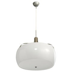 Italian Designer, Pendant Light, Metal, Perspex, Italy, 1970s