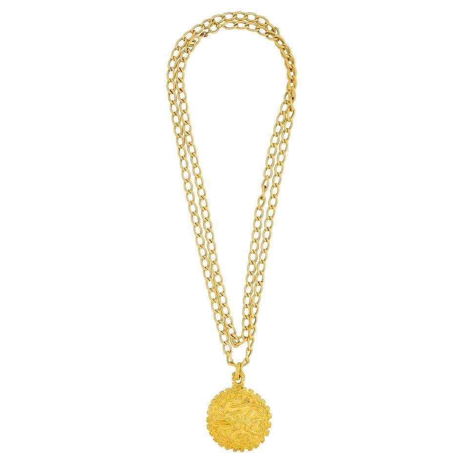 Collier de 43" en or jaune 18Kt de style romain de créateur italien.