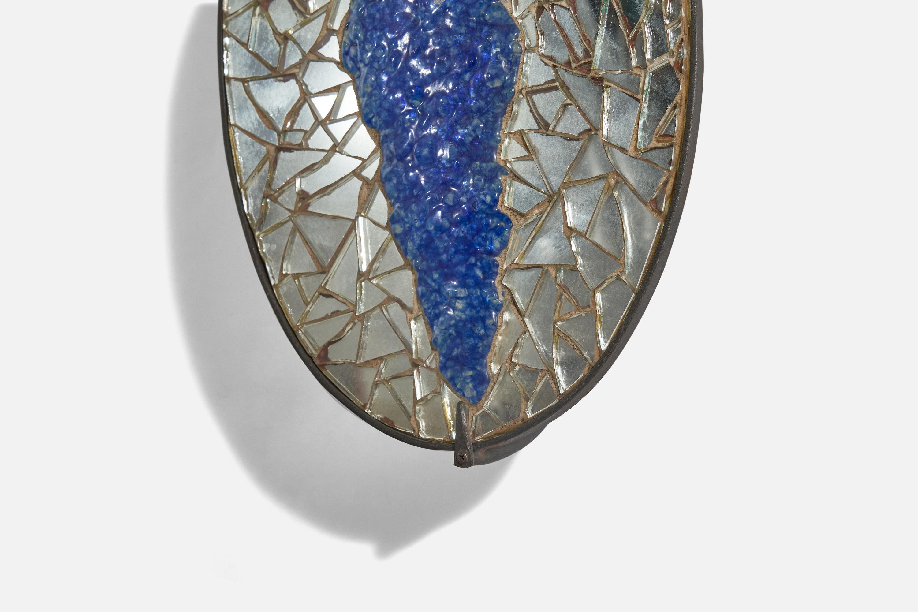 Italian Designer, Sconces, Murano Glass, Iron, Italy, 1930s For Sale 1
