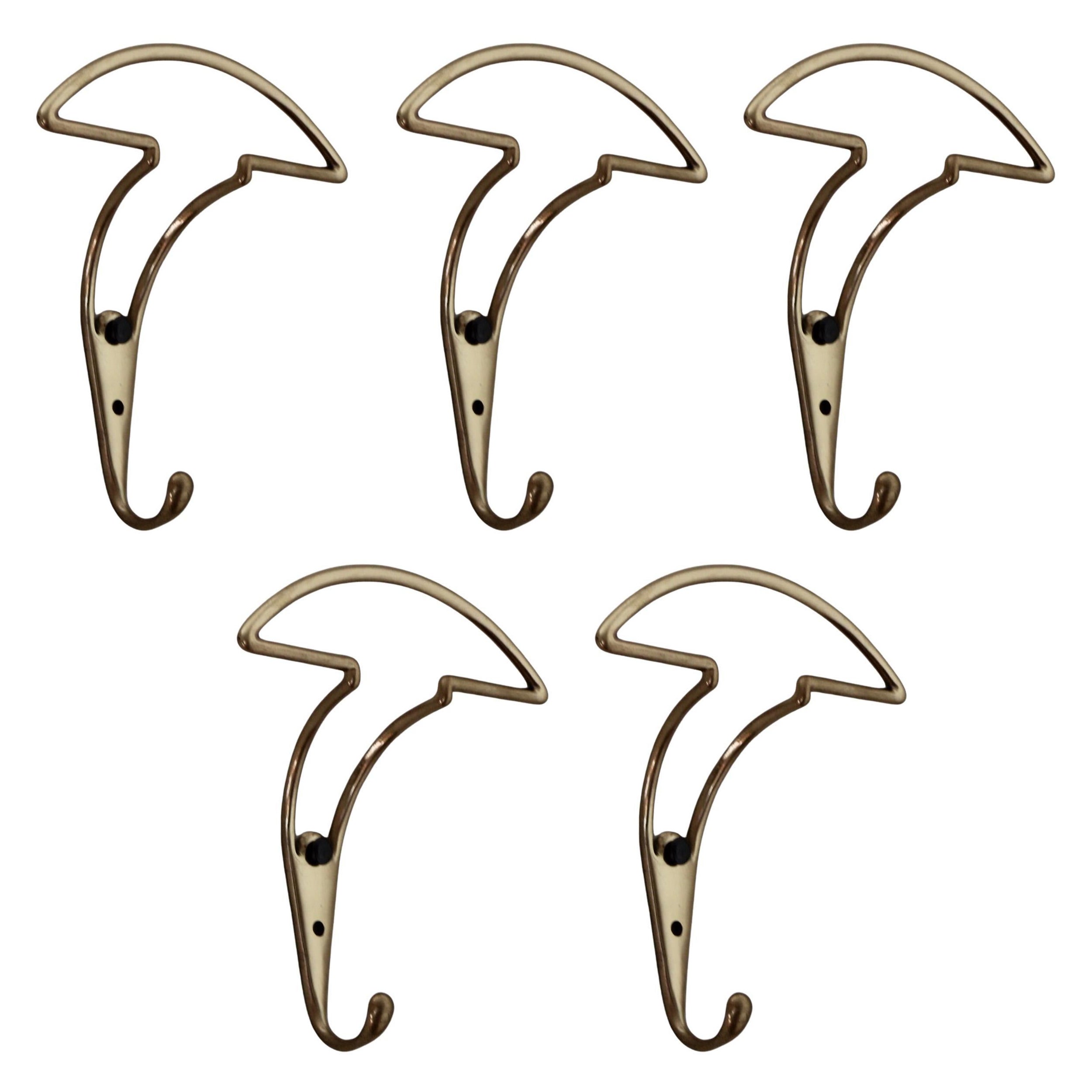 Set of Four Brass Faux Bamboo Coat Hangers at 1stDibs