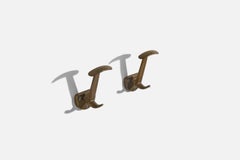Italian Designer, Set of Coat Hangers, Brass, Italy, 1940s