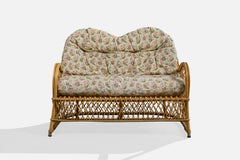 Italienischer Designer, Sofa, Bambus, Rattan, Italien, 1950er Jahre